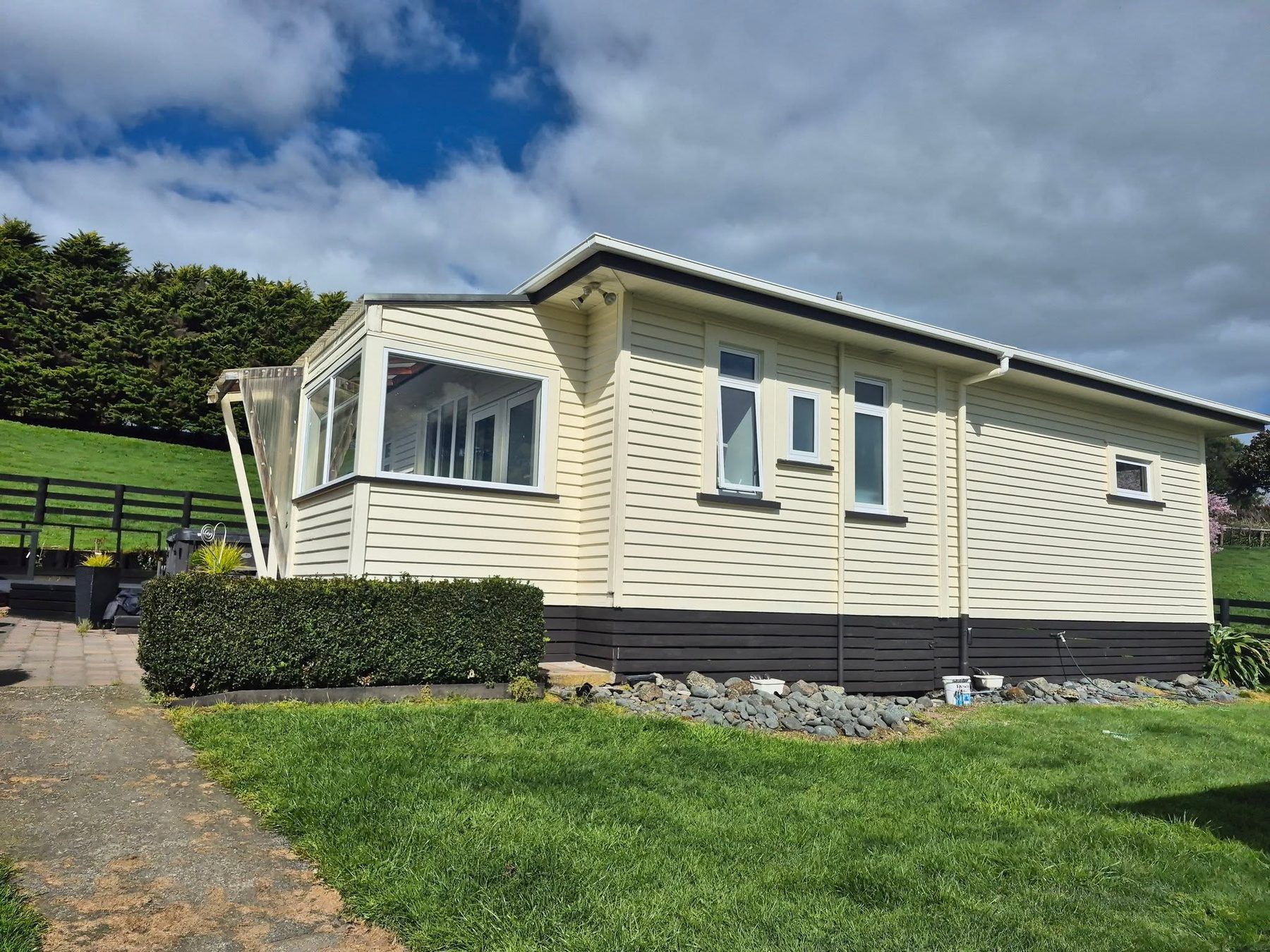 Repainted weatherboard home