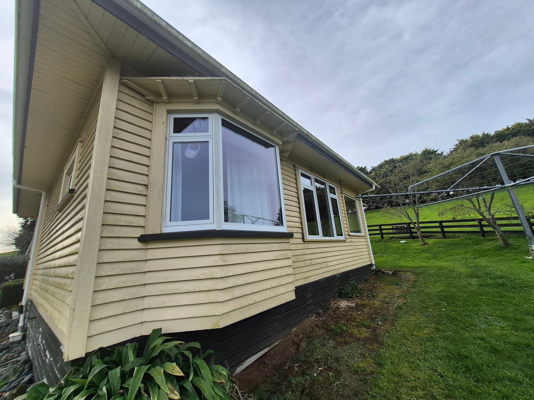Crisp painted weatherboard detail